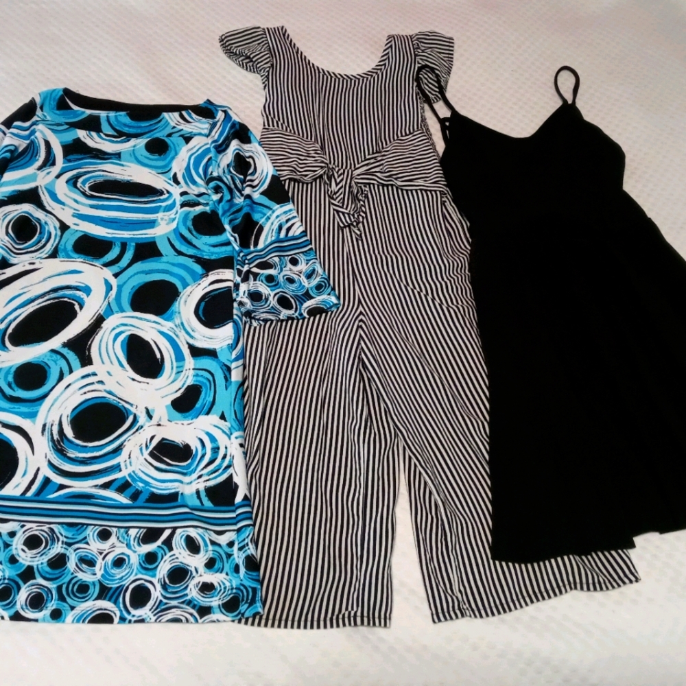 Bundle - Girls sz 7-8 dresses & capri romper